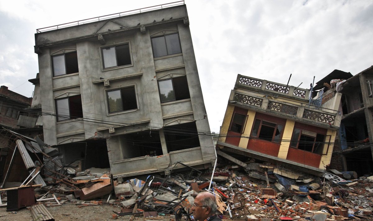 Maavärina purustused Katmandus.