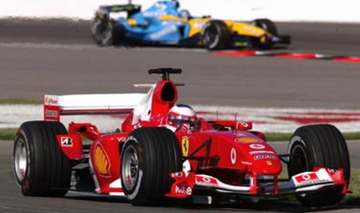 Rubens Barrichello ja Jarno Trulli USA GP-l