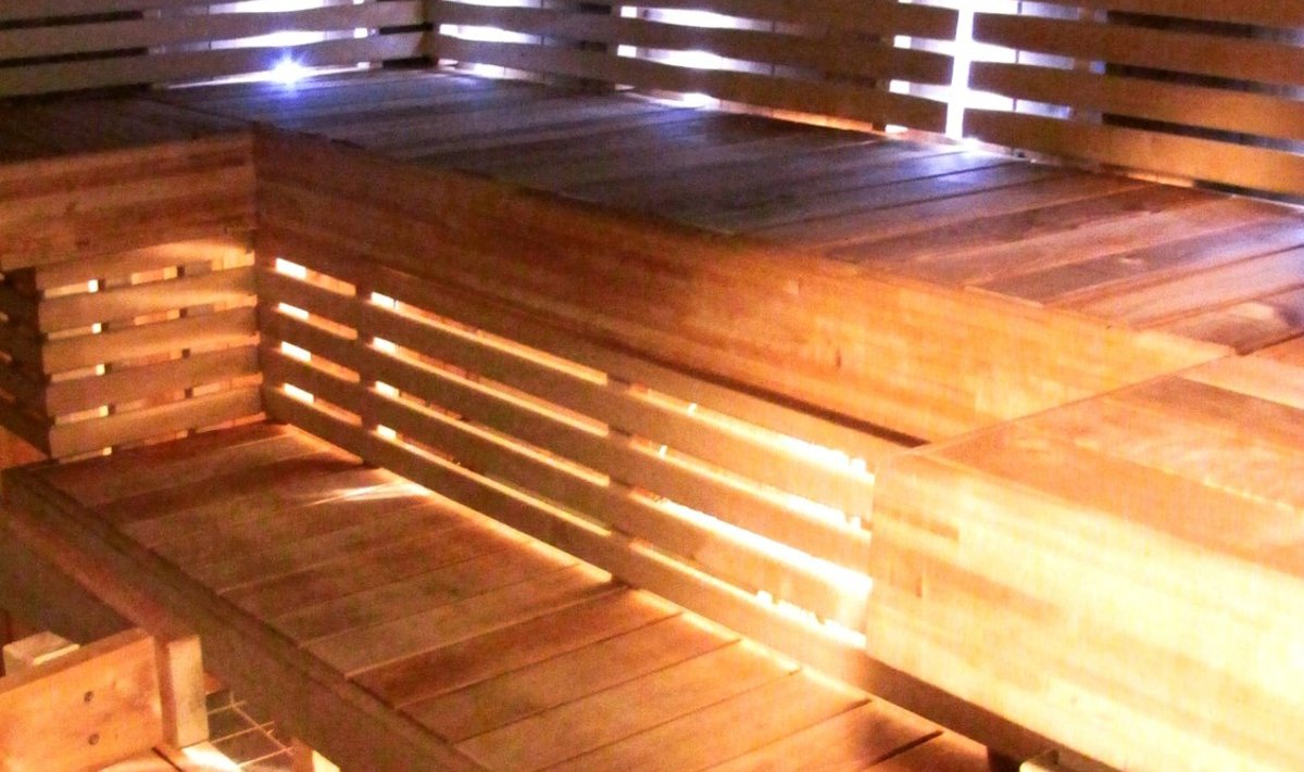 Ehituskooli õpilaste ehitatud saun mahutab palju