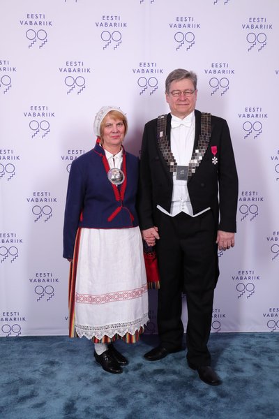 Maaülikooli rektor professor Mait Klaassen ja proua Epp Klaassen.