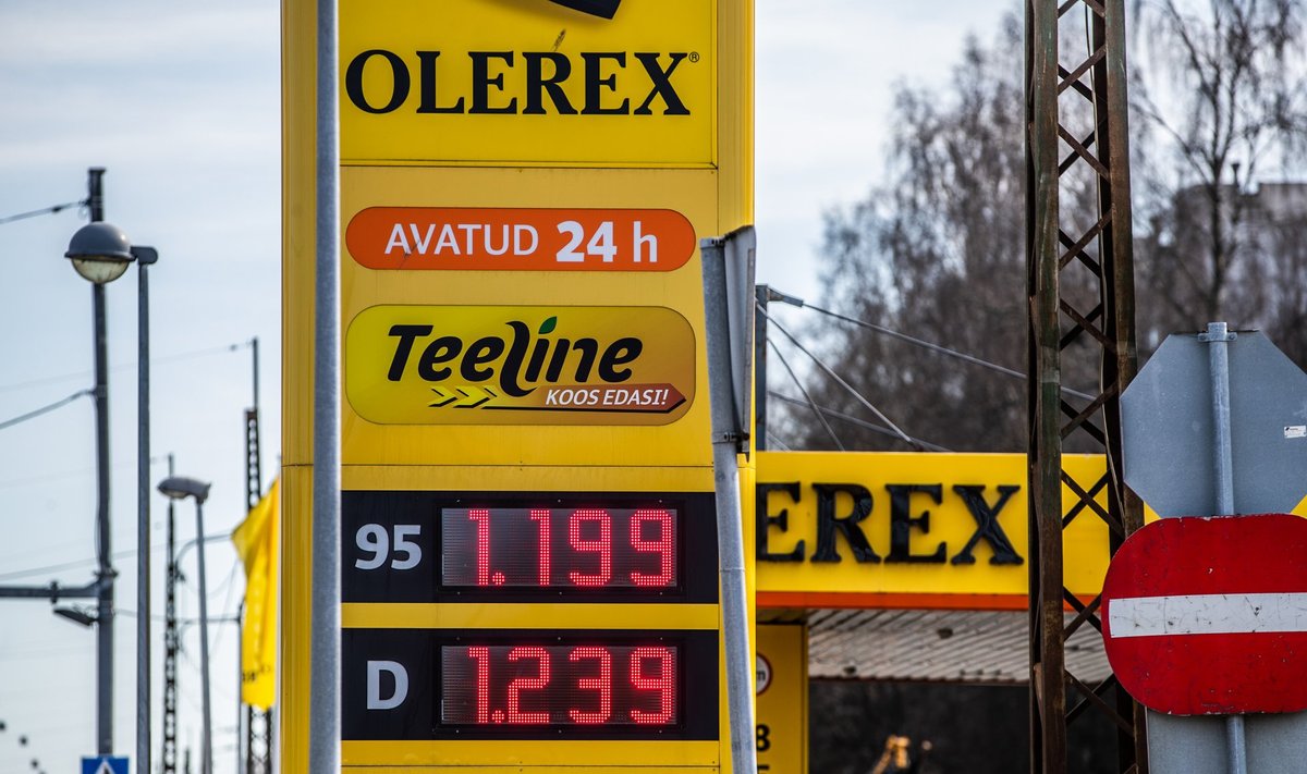 Kütusehinnad Tallinna bensiinijaamades.