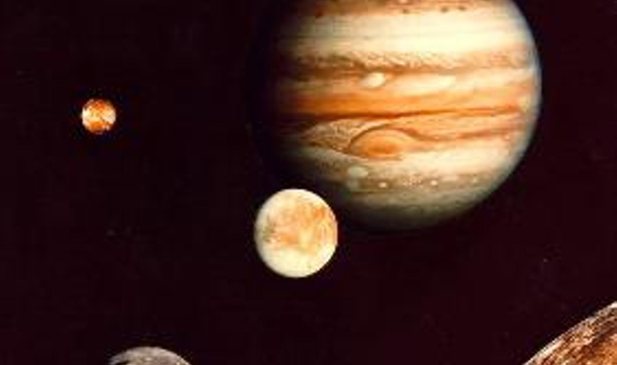Jupiter,Io, Europa,Ganymede ja Callisto