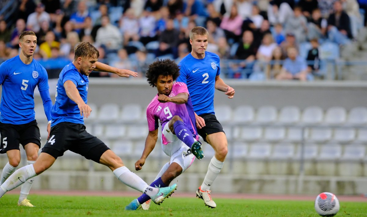 Eesti U21 jalgpallikoondis jättis Saksamaa eakaaslaste vastu väljakul Rahvaliiga satsi mulje.