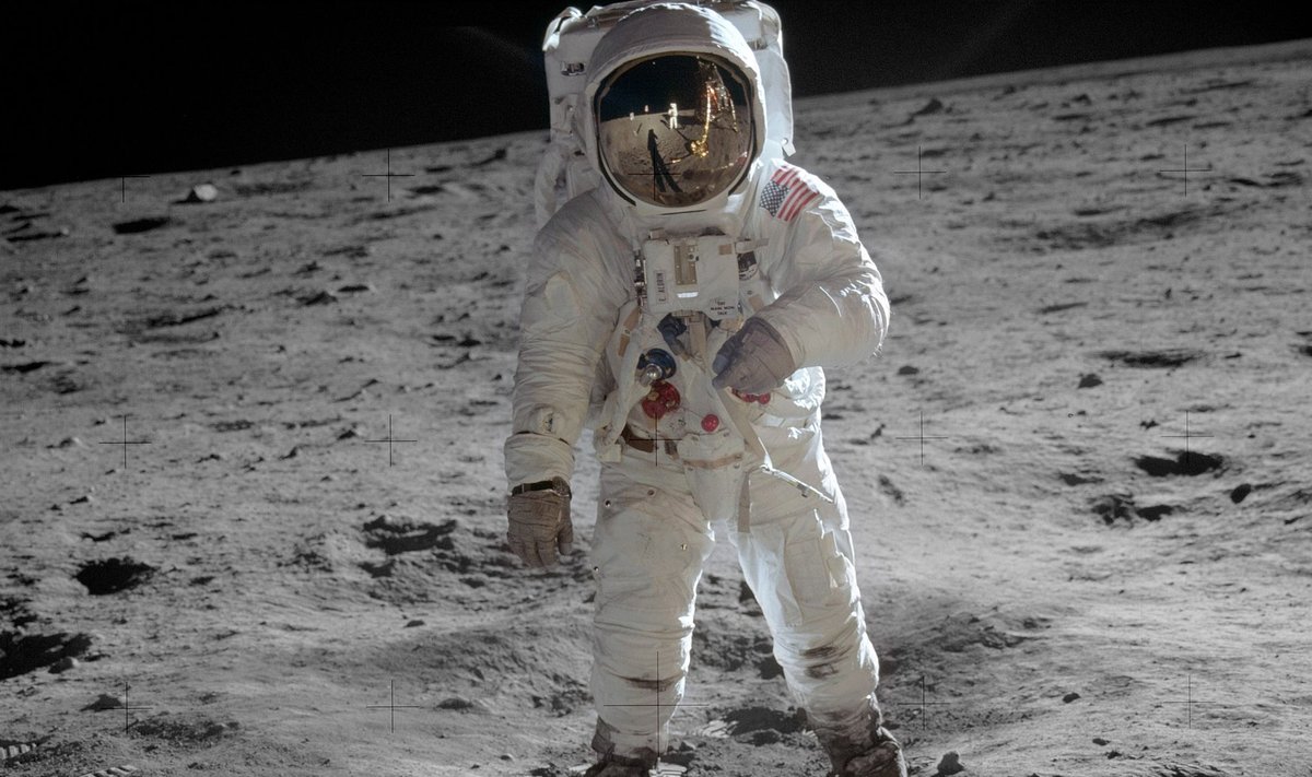 Astronaut Edwin Aldrin Kuul. Ülesvõtte tegi Neil Armstrong.