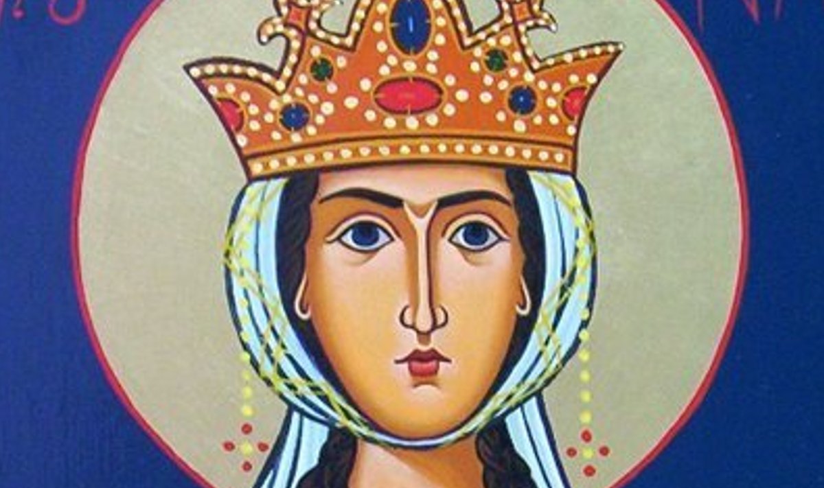 Kuninganna Ketevan ajaloolisel ikoonil.