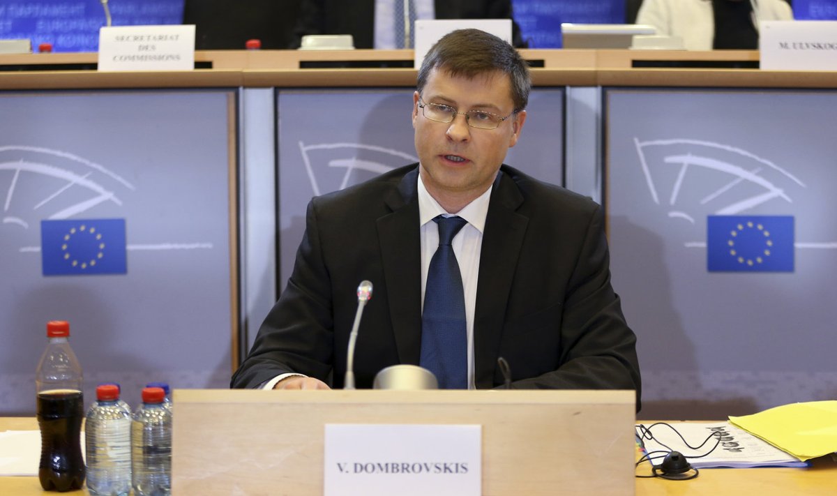 Euroopa Komisjoni euro ja sotsiaaldialoogi eest vastutav asepresident Valdis Dombrovskis.