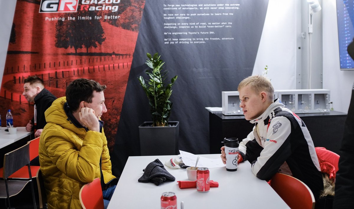 Ott Tänak ja Markko Märtin pärast Rootsi ralli reedest päeva.
