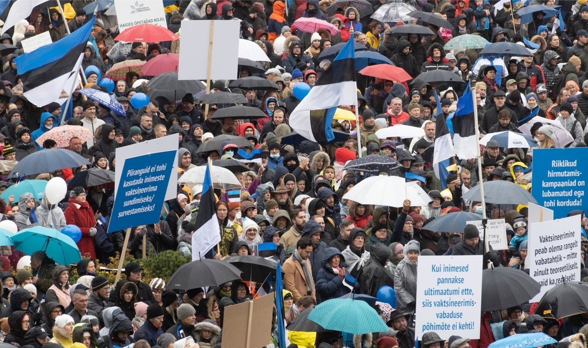 Демонстрация в Таллинне против ограничений