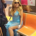 FOTOD JA VIDEO: Õhtutualetis Mariah Carey läks metroosõidust pöördesse