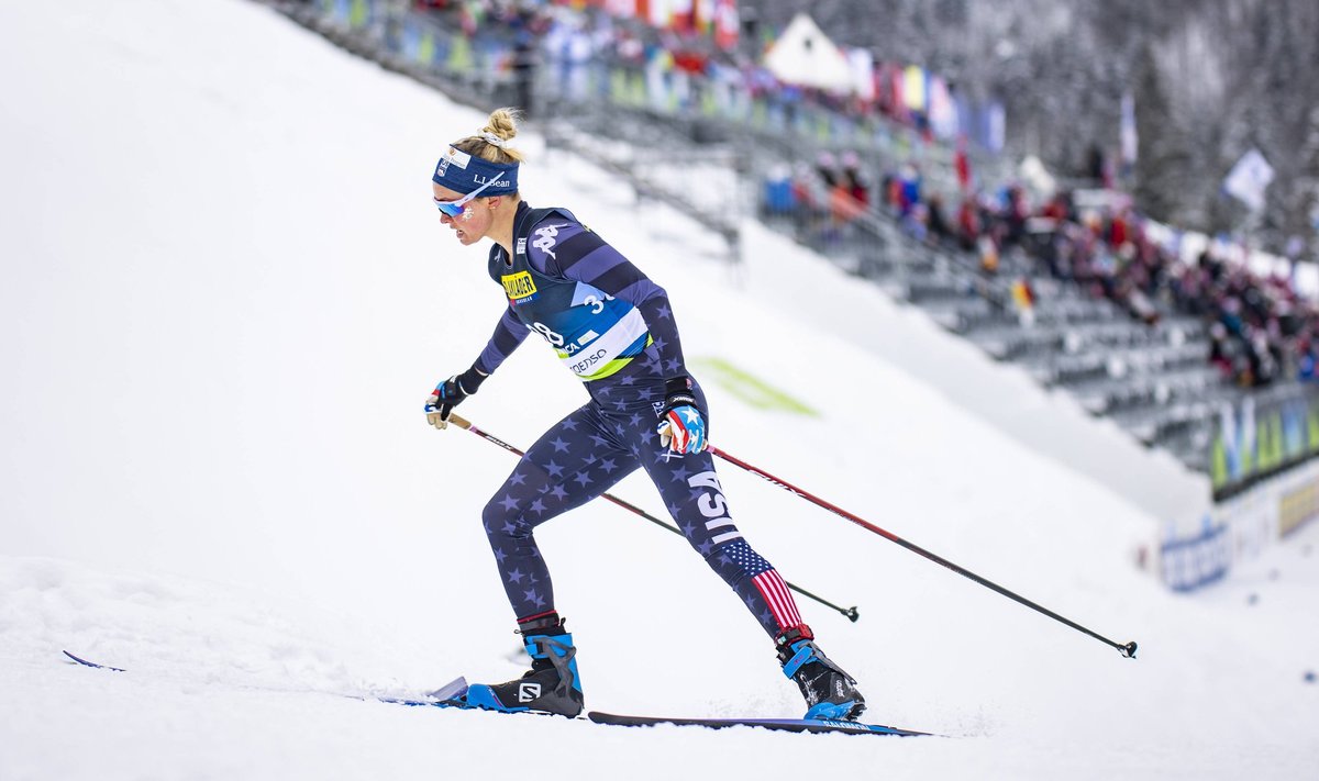 Jessica Diggins on tänase sprindi üks suurfavoriit.