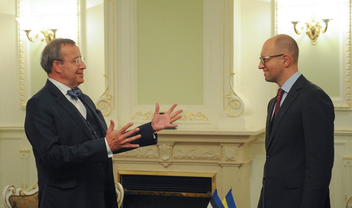 President Toomas Hendrik Ilves ja Arseni Jatsenjuki 