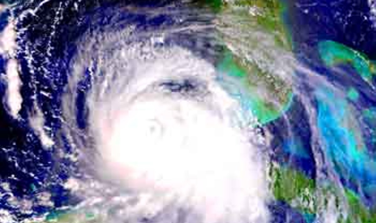 VALGE KOLETIS: Augusti lõpus New Orleansi purustanud orkaan Katrina ilmasatelliidilt pildistatuna. NASA