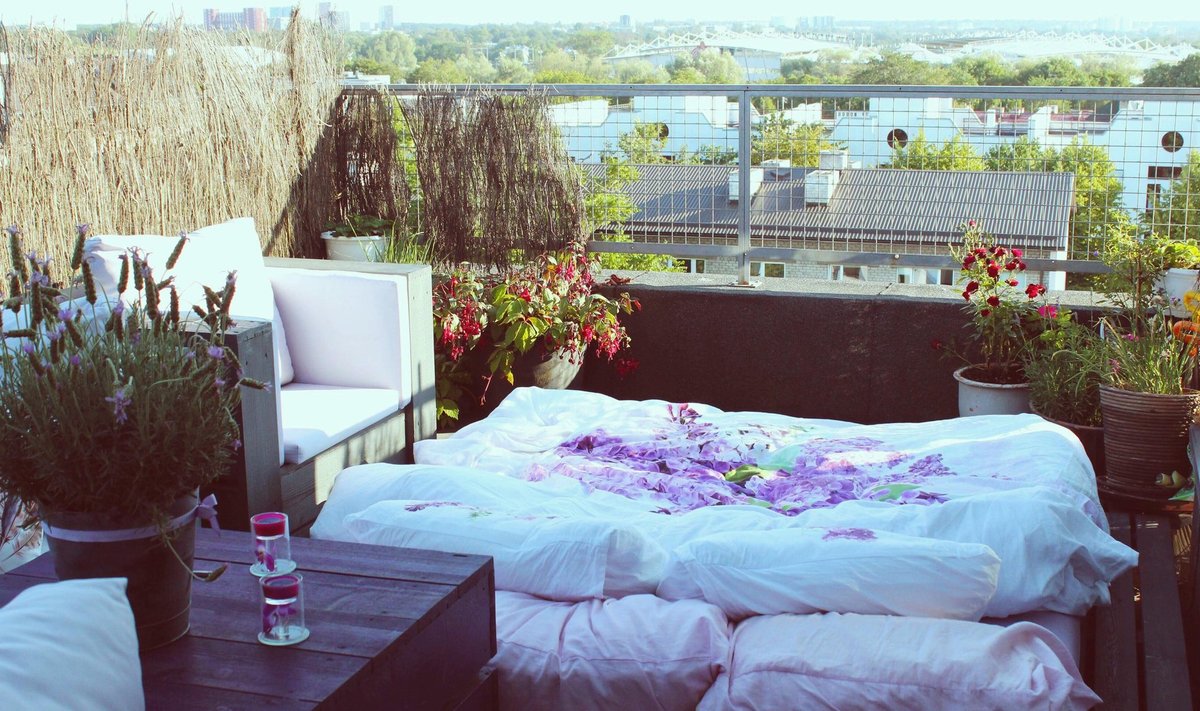 Tänavusel erakordselt soojal suvel muutis Andra terrassi magamistoaks.