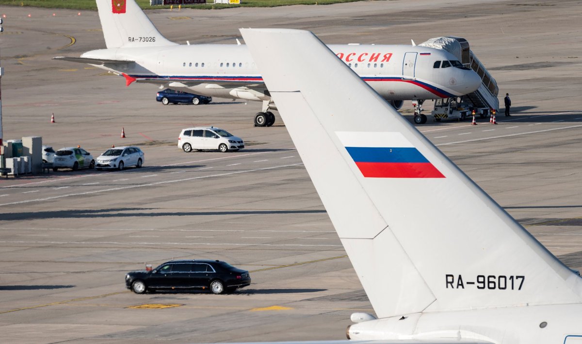 ENNE SANKTSIOONE: Vene presidendi lennuk 2021. aastal enne USA-Venemaa kohtumist Šveitsis Genfis.
