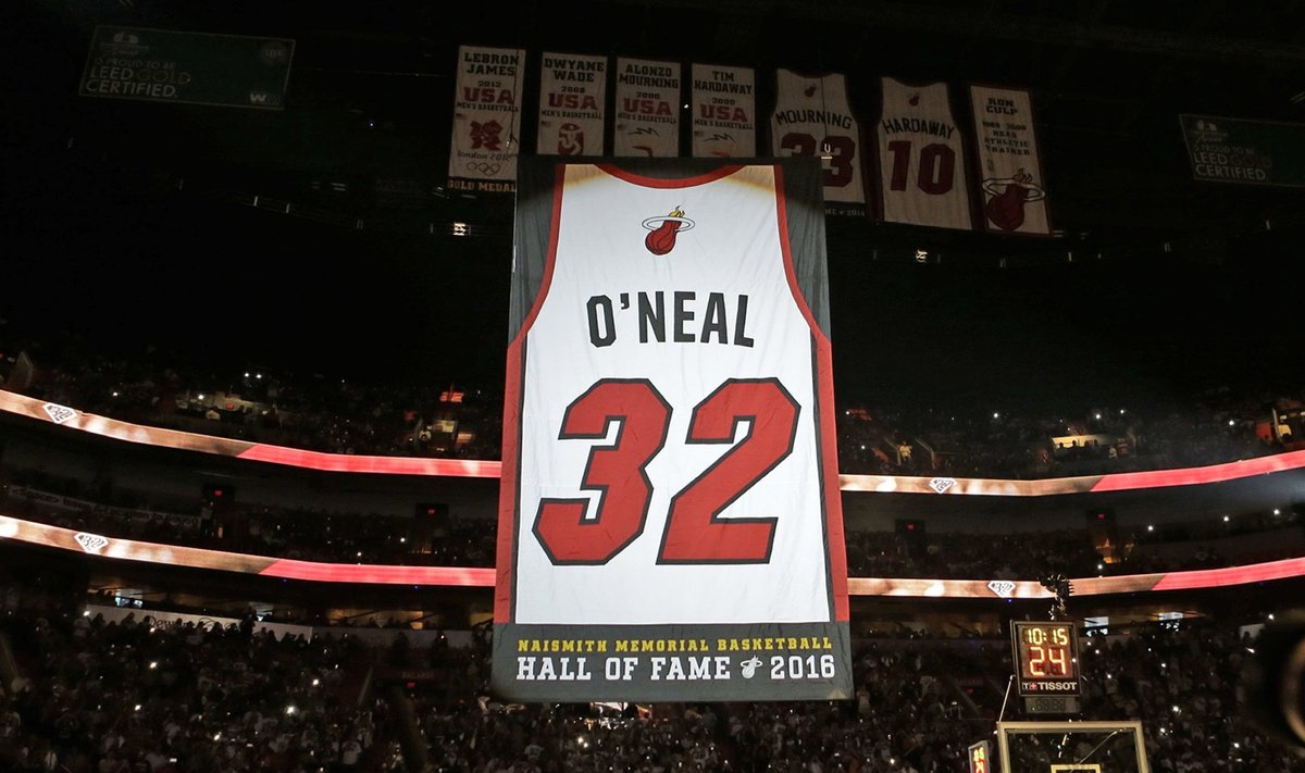 Miami Heat tõmbas lakke Shaquille O`Neali särgi