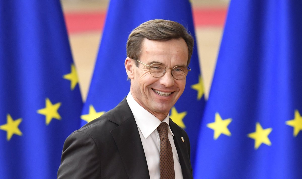 Rootsi uus peaminister Ulf Kristersson sel nädalal Brüsselis Euroopa Ülemkogul.