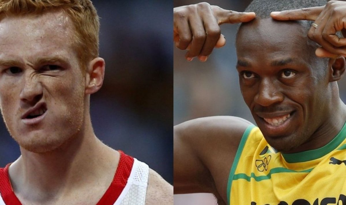 Greg Rutherford ja Usain Bolt