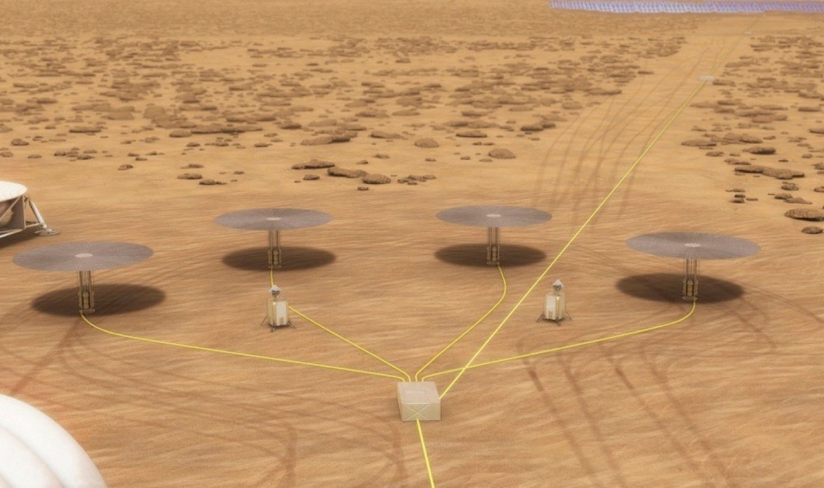 Just sellised võiks Marsil toimetav neljast reaktorist koosnev minituumajaam välja näha.