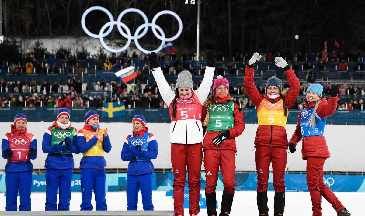 Venemaa 4 x 5 km teatenaiskond sai olümpial pronksi.