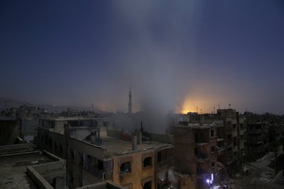 Süüria õhurünnakute tagajärjed. Sameer Al-Doumy, Süüria, 2015, Agence France-Presse.