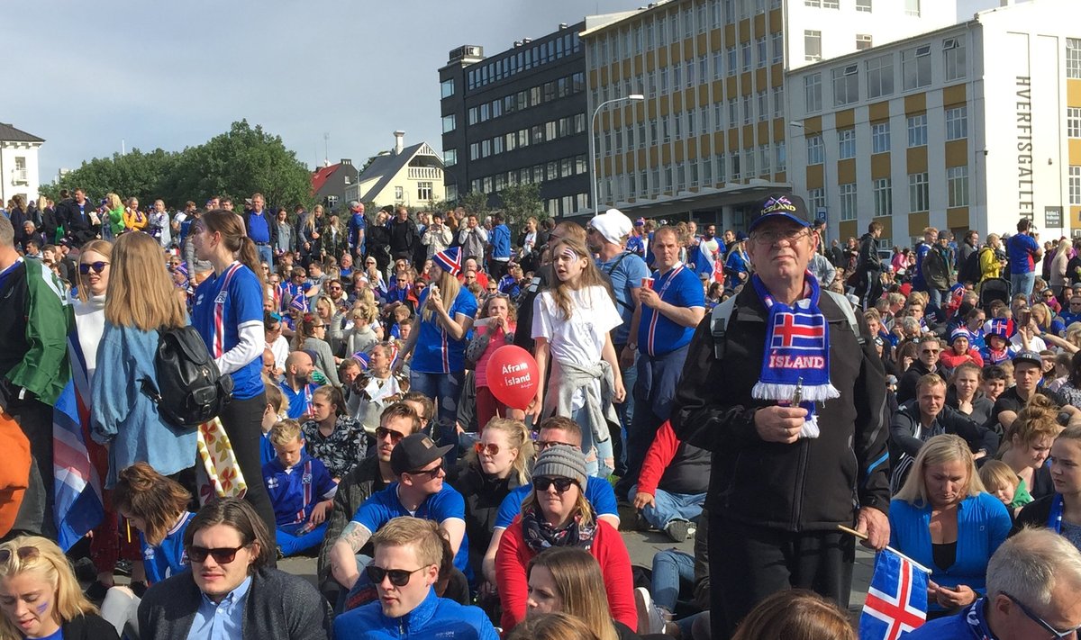 Islandi-Prantsusmaa kohtumise eelsed meeleolud Reykjavíkis