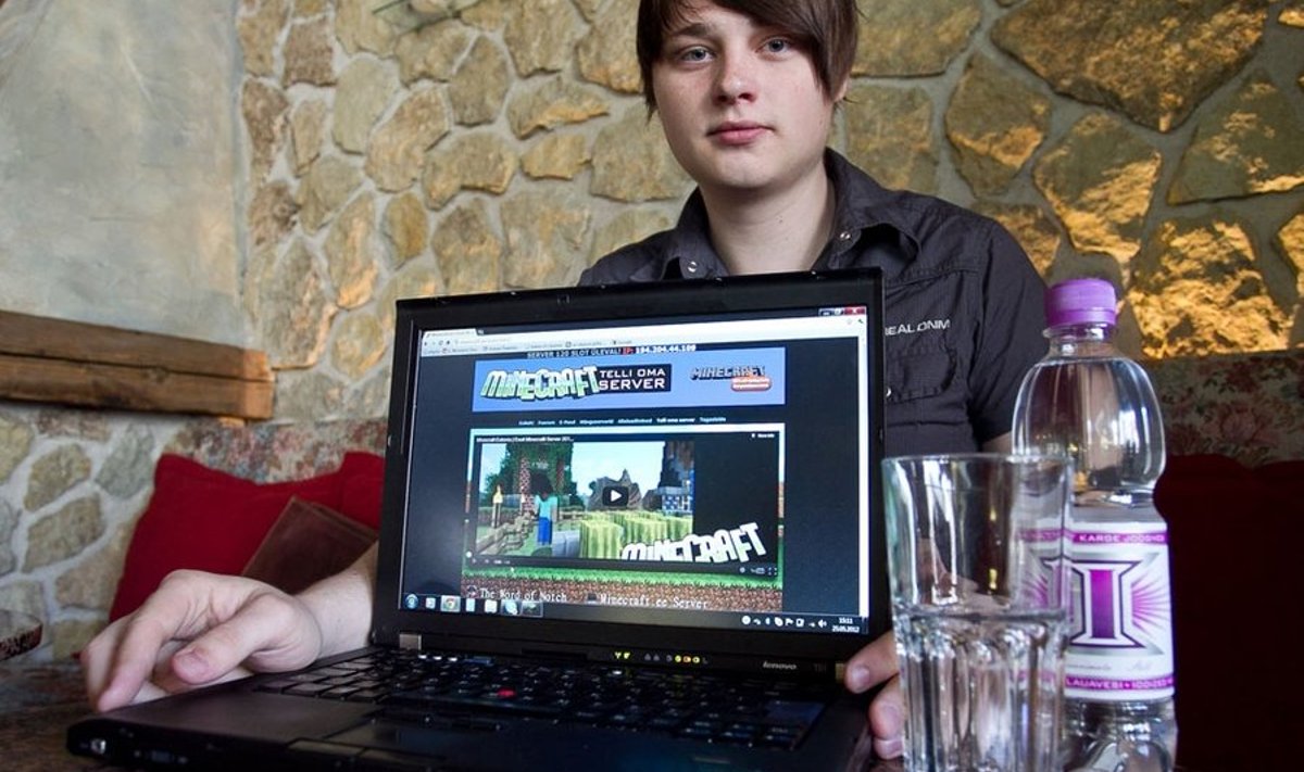 Minecraft Eesti kogukonnale kodulehe looja Aldur Anier loodab selle tulevikus rootslastele maha müüa. Foto: Hendrik Osula