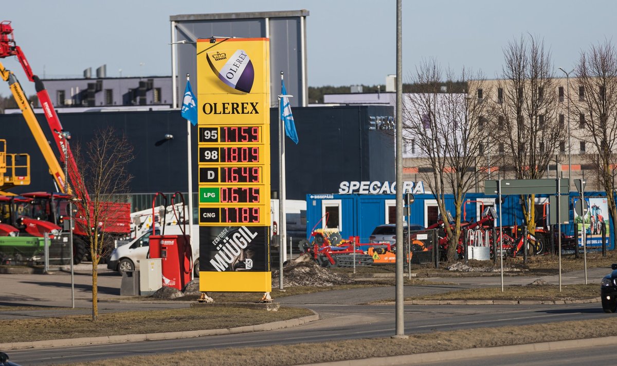 KRÕBE: Kütusehinnad Olerexis käesoleva aasta 4. märtsil.