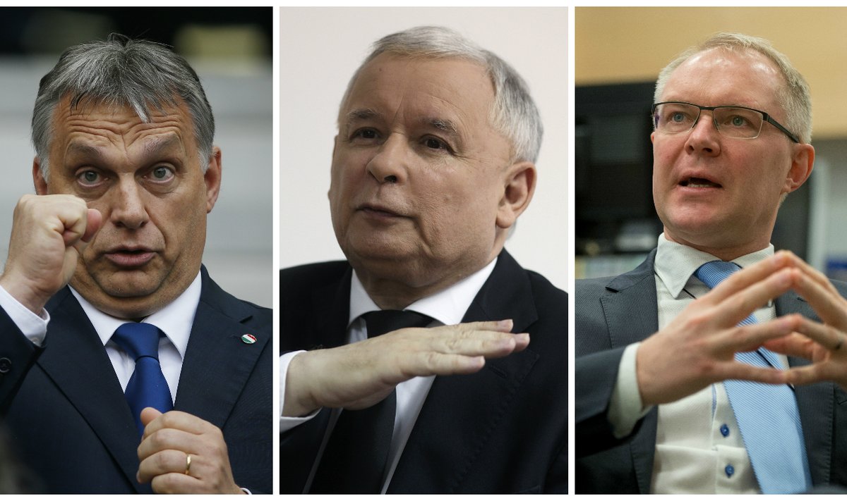 Viktor Orbán, Jarosław Kaczyński, Hannes Hanso