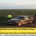 VIDEO: Poola presidendi Duda auto paiskus purunenud rehvi tõttu teelt välja maanteekraavi