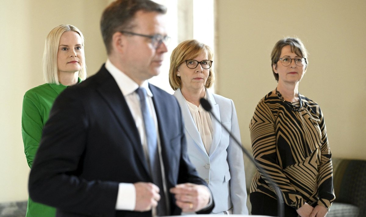 Vasakult: Riikka Purra (Põlissoomlased), Petteri Orpo (Koonderakond), Anna-Maja Henriksson (SPP) ja Sari Essayah (kristlikud demokraadid)