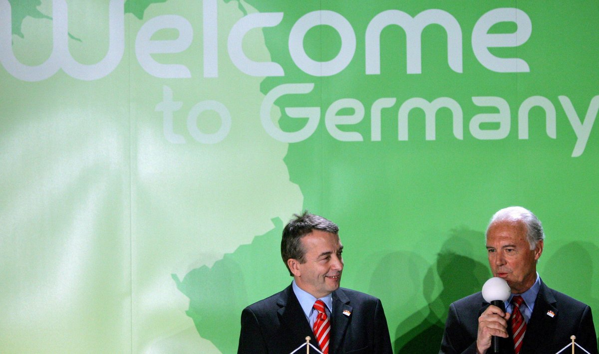 2006 MM-i korralduskomitee president Franz Beckenbauer (paremal) ja asepresident Wolfgang Niersbach. 