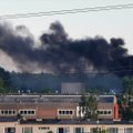 ФОТО | Во дворе промышленного здания в Тарту загорелся пенопласт