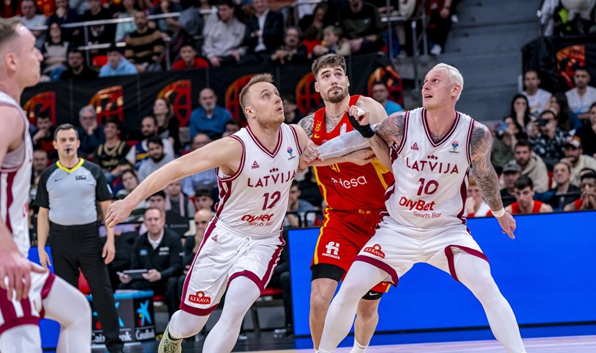 Juancho Hernangomez jäi neljapäeval lätlastega hätta.