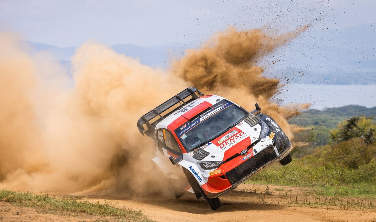 Takamoto Katsuta ja Aaron Johnston 2023. aasta Keenia rallil. Selle pildi esitas Timo Anis tänavusele WRC konkurssile.