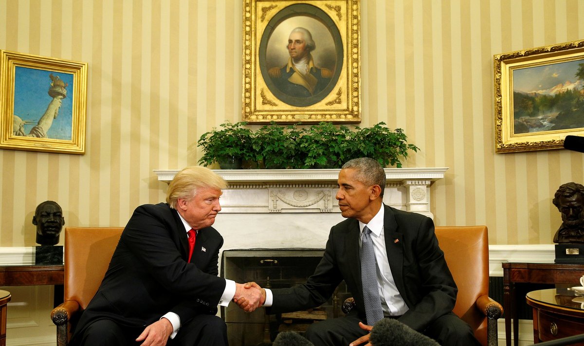 Obama ja Trumpi esimene kohtumine.