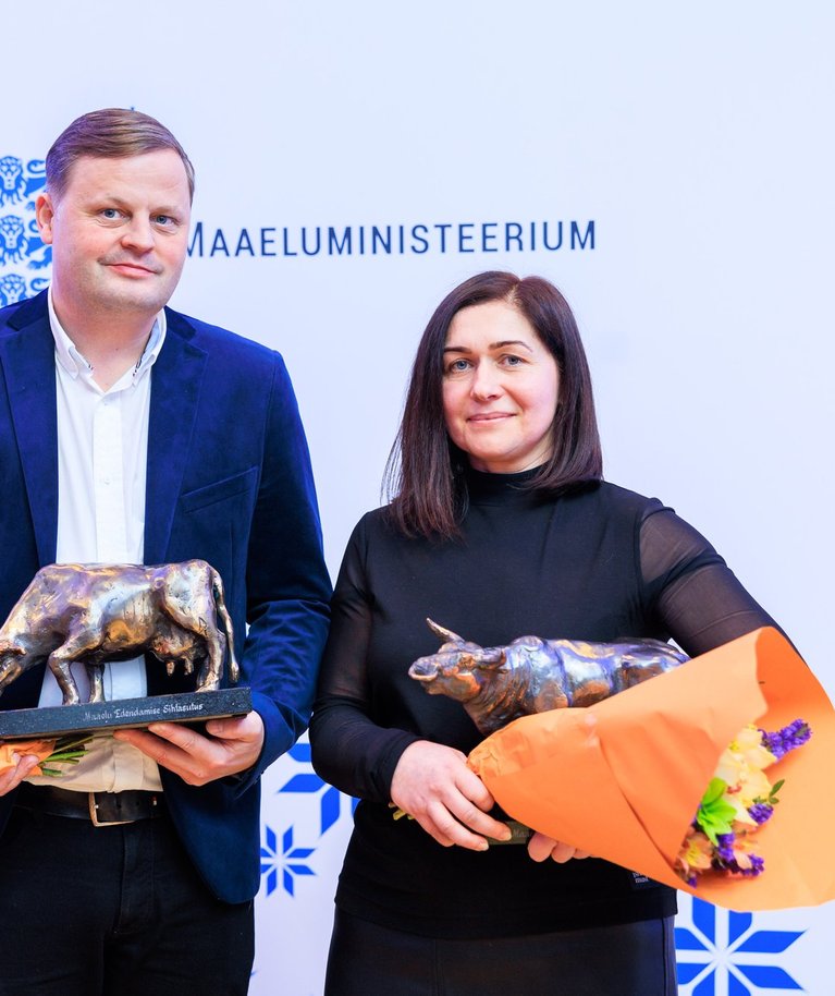 Parimad loomakasvatajad 2022: Leo Hansen ja Airi Külvet.