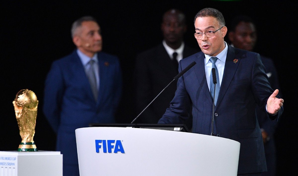 Maroko jalgpalliliidu president Fouzi Lekjaa FIFA kongressil
