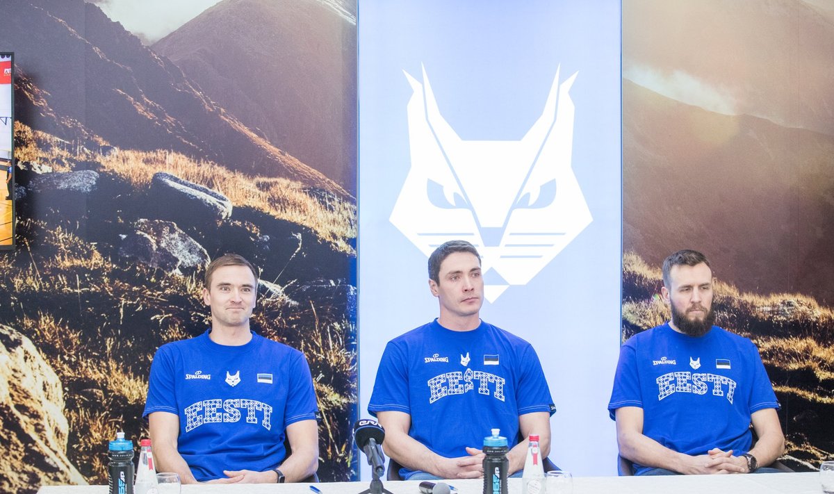 Eesti korvpallikoondise kolm tugitala (vasakult) Gregor Arbet, Kristjan Kangur ja Janar Talts annavad 21. veebruaril lahkumisetenduse.