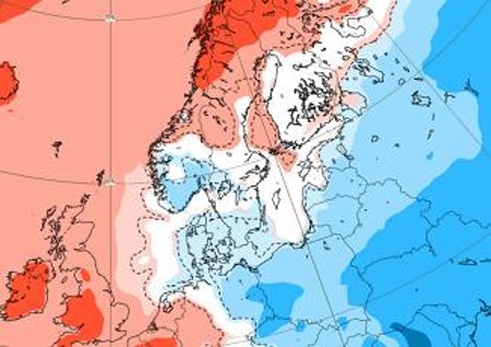 Perioodi 17 - 24.02.25 õhutemperatuuri anomaalia.