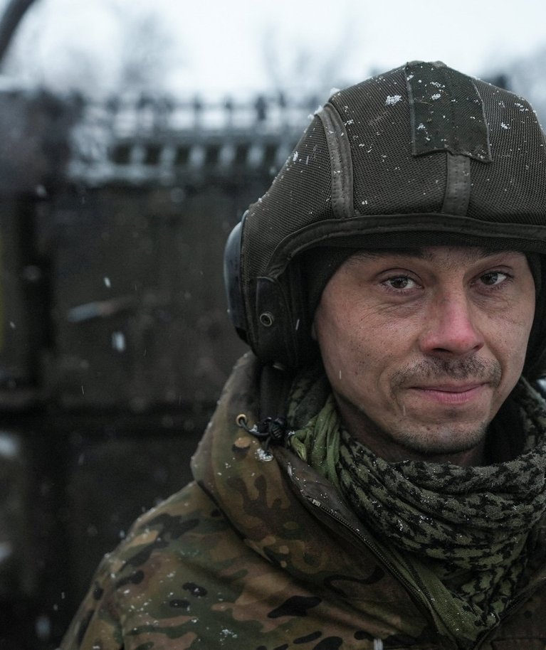 Ukraina sõjaväelane Bahmutis. Foto tehtud 16. jaanuaril 2024.