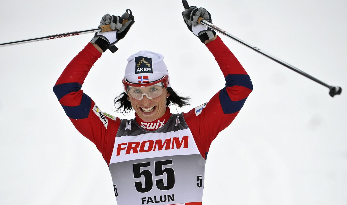 Björgen aastal 2011 oma edukaima perioodi alguses Falunis võidutsemas.