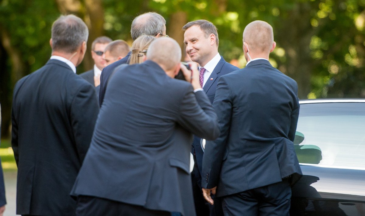 Президент Польши Анджей Дуда в Кадриорге.