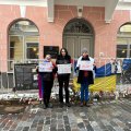 Активисты ЛГБТ-сообщества снова устроили акцию возле российского посольства в Таллинне