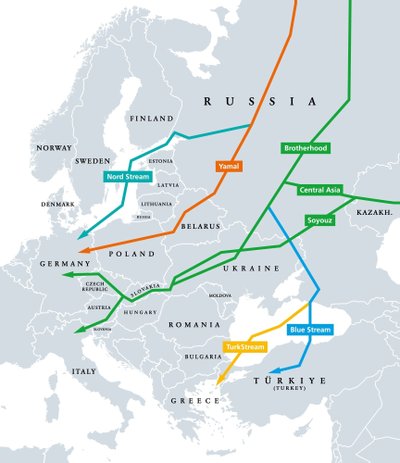 Venemaa kasutab Euroopasse maagaasi tarnimiseks praegu Sumõ oblastit läbivat ühendust (joonisel Brotherhood).
