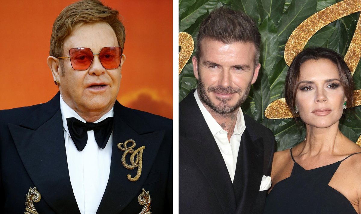 Elton John, David Beckham abikaasa Victoriaga