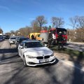 ФОТО: Цепная авария создала гигантскую пробку на границе Таллинна