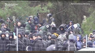 Kaader Poola kaitseministeeriumi avaldatud videost 8. novembril 2021