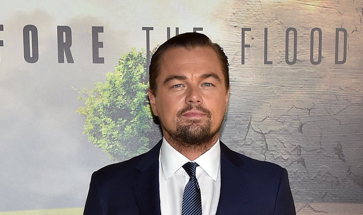 DiCaprio kliimamuutustest rääkiva dokumentaalfilmi "Before th flood" esitlusel.