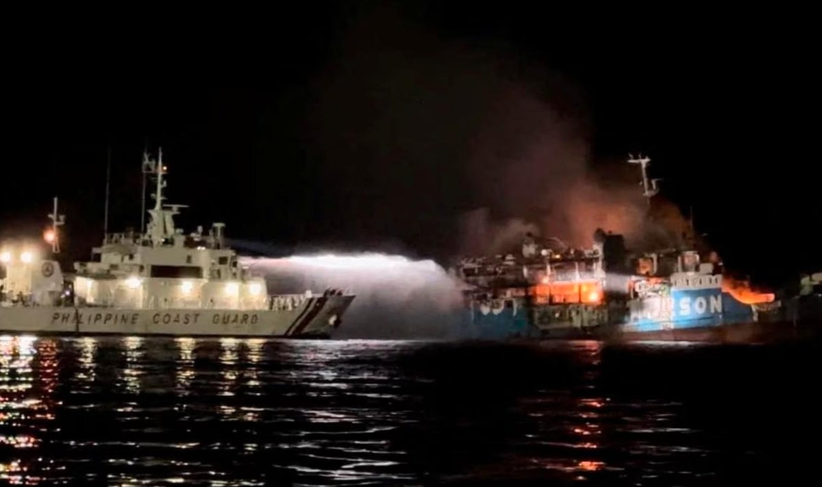 Filipiinide lõunaosas puhkes laeval tulekahju