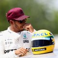 FOTO | Hamilton võitis suurepärase ringiga Kanada GP kvalifikatsiooni ning sai Senna originaalkiivri